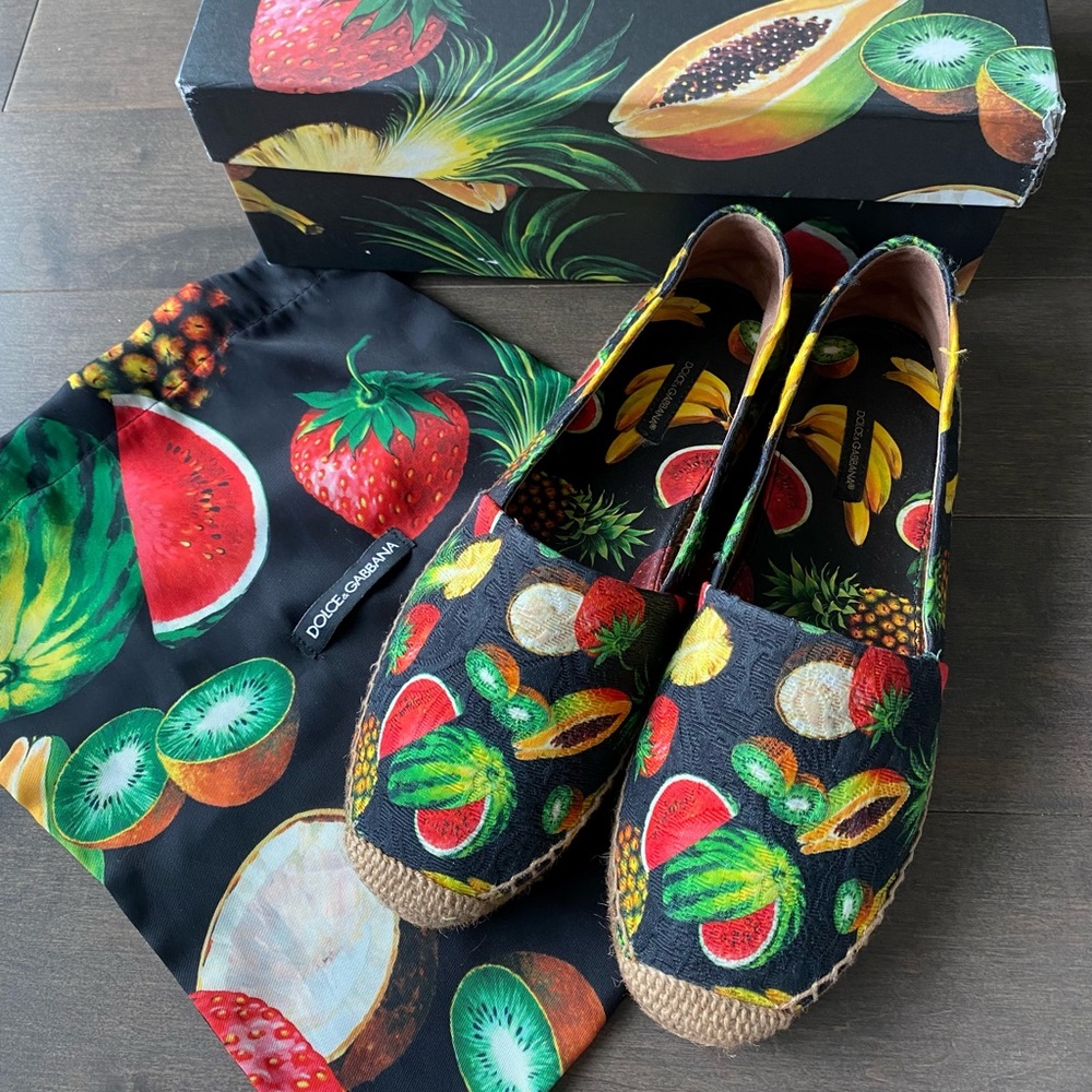 Dolce & Gabbana Women's Multicolor Fruit Espadrilles